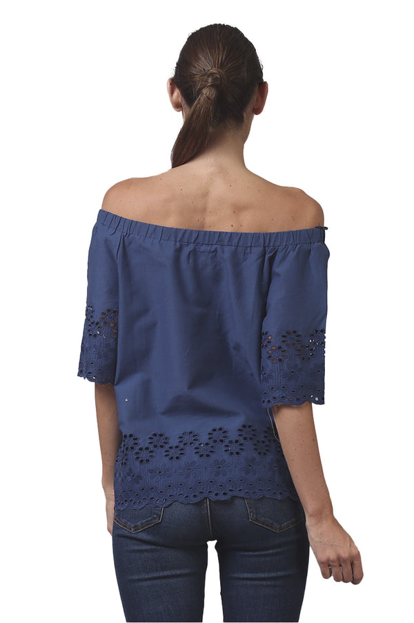 Blusa Strapless Calada en Forma de Flor