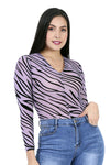 Body Translucido Con Estampado Animal Print
