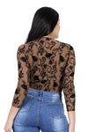 Body Translucido Con Estampado Floral