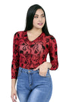 Body Translucido Con Estampado Floral