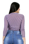 Body Translucido Con Estampado De Lunares