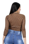 Body Translucido Con Estampado De Lunares