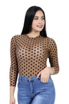 Body Translucido Con Estampado De Lunares