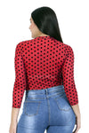 Body Translucido Con Estampado De Lunares