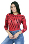 Body Translucido Con Estampado De Lunares