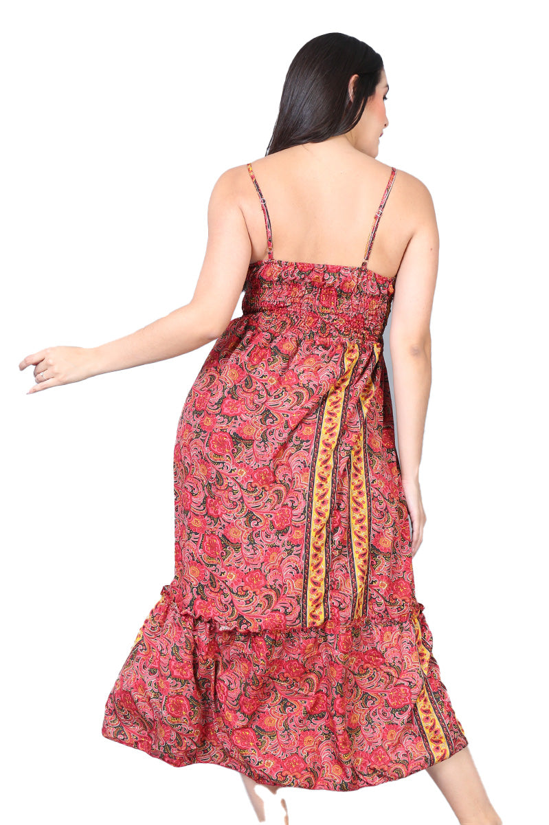 Vestido Largo De Escote Cuadrado