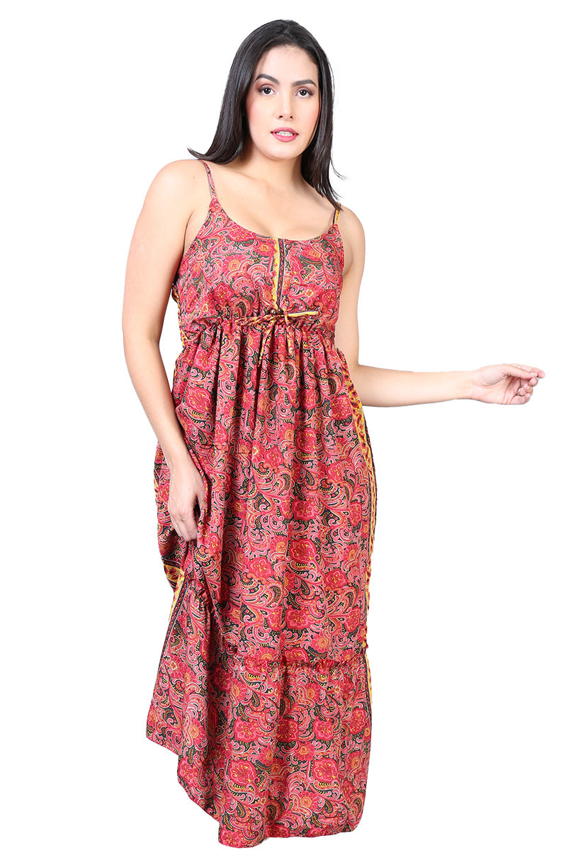 Vestido Largo De Escote Cuadrado
